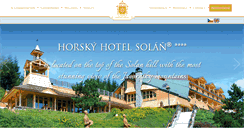 Desktop Screenshot of hotelsolan.cz